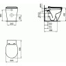 Тонкое сидение и крышка для унитаза, стандарт, дюропласт, стальные шарниры IDEAL STANDARD CONNECT E772301